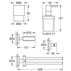 Набор аксессуаров GROHE Essentials New 4 в 1, хром (40846001)