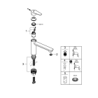 Смеситель для кухни GROHE BauEdge, хром (31693000)