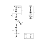 Смеситель для раковины GROHE Start QuickFix с нажимным донным клапаном, M-Size, хром (23746002)