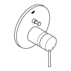 Внешняя часть смесителя для ванны GROHE Essence на 2 потребителя, холодный рассвет глянец (24167GL1)