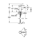 Смеситель для биде GROHE Essence, фантомный черный (24395KF1)