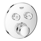 Внешняя часть термостата для ванны и душа GROHE Grohtherm SmartControl на 2 потребителя, круглая, хром (29119000)