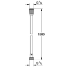 Душевой шланг GROHE Silverflex 1500 мм, с защитой от перекручивания, хром (28364001)