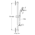 Душевой гарнитур GROHE Tempesta Cube 110, 2 режима струи, душевая штанга 900 мм, 13,5 л/мин, хром (27788003)