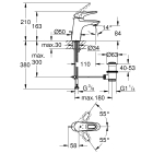 Смеситель для раковины GROHE Eurostyle, S-size, хром (23564003)