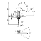 Смеситель для кухни GROHE Eurosmart Cosmopolitan, хром (32843002)