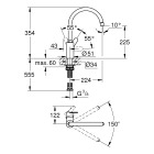 Смеситель для кухни GROHE Eurostyle Cosmopolitan, хром (33975004)