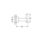 Крючок для банного халата GROHE Essentials Cube, хром (40511001)