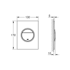 Панель смыва для унитаза GROHE Nova Cosmopolitan S, 3 режима, темный графит глянцевый (37601A00)