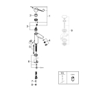 Смеситель для раковины GROHE Eurosmart, M-size, хром (23985003)