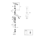 Смеситель для раковины GROHE Eurosmart, S-size, хром (23986003)
