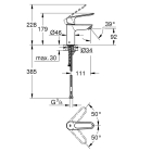 Смеситель для раковины GROHE Eurosmart, S-size, хром (23986003)
