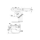Раковина GROHE Euro Ceramic + Смеситель для раковины GROHE Eurosmart Cosmopolitan с донным клапаном, средний излив (NC0004)