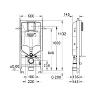 Система инсталляции для унитаза GROHE Rapid SL, с защитным коробом от протечек (39062000)