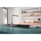 Смеситель для кухни GROHE Minta SmartControl с вытяжным изливом 2jet, суперсталь (31889DC0)