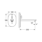 Внешняя часть смесителя для раковины GROHE Eurosmart Cosmopolitan E инфракрасный, хром (36376000)