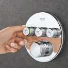 Внешняя часть термостата для ванны и душа GROHE Grohtherm SmartControl на 3 потребителя, хром (29121000)