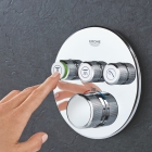 Внешняя часть термостата для ванны и душа GROHE Grohtherm SmartControl на 3 потребителя, хром (29121000)
