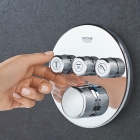 Внешняя часть термостата для ванны и душа GROHE Grohtherm SmartControl на 3 потребителя, хром (29121000)