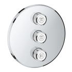 Внешняя часть переключателя потоков GROHE Grohtherm SmartControl на 3 положения, круглая, хром (29122000)