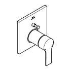 Внешняя часть смесителя для ванны GROHE Allure скрытого монтажа на 2 потребителя, квадратная, хром (19315001)