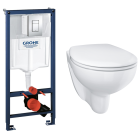 Комплект инсталляции GROHE Rapid SL 3 в 1 с унитазом Bau Ceramic и сиденьем (NW0114)