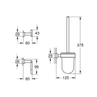 Набор аксессуаров 3 в 1, GROHE Essentials Cube, хром, (40757001)