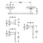 Набор аксессуаров GROHE Essentials Cube (4 предмета), хром (40778001)