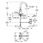 Смеситель для раковины GROHE Grandera, L-size, хром/золото (21107IG0)