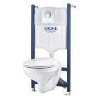 Комплект инсталляции GROHE Solido 4 в 1 с подвесным унитазом и сиденьем (39498000)