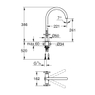 Смеситель для кухни GROHE Atrio, хром (30362000)