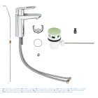 Смеситель для раковины GROHE Start Loop с донным клапаном, хром (23349000)