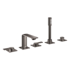 Смеситель для ванны GROHE Allure двухвентильный, на 5 отверстий, на край ванны, темный графит глянец (25221A01)