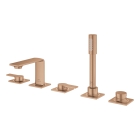 Смеситель для ванны GROHE Allure двухвентильный, на 5 отверстий, на край ванны, теплый закат матовый (25221DL1)