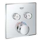Внешняя часть термостата для ванны и душа GROHE Grohtherm SmartControl на 2 потребителя, хром (29124000)