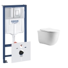 Комплект инсталляции GROHE 38775001 с унитазом Aquatek КЛАССИК и сиденьем с микролифтом (NW0146)