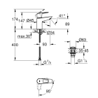 Смеситель для раковины GROHE BauLoop, S-size, хром (23883001)