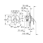 Готовый комплект для ванны GROHE Eurosmart скрытого монтажа, с ручным и верхним душем, хром (NB0062)