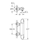 Термостат для душа GROHE Grohtherm 1000, хром (34814003)