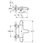 Термостат для ванны GROHE Grohtherm 1000, хром (34816003)