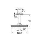 Верхний душ GROHE Tempesta Cube 250, 9,5 л/мин, 1 режим, 142 мм, хром (26683000)