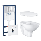 Комплект инсталляции GROHE Rapid SL 4 в 1 с унитазом Bau Ceramic и сиденьем с микролифтом (NW0117)