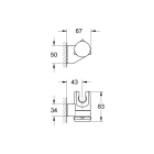 Держатель настенный для ручного душа GROHE Relexa регулируемый, хром (28623000)