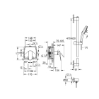 Душевая система GROHE Cubeo со смесителем для душа, черный матовый (1053352430)