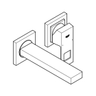 Внешняя часть смесителя для раковины GROHE Eurocube на 2 отверстия, S-Size, хром (19895000)