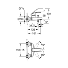 Смеситель для ванны GROHE Start, хром (32278001)