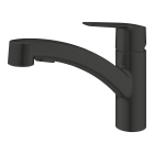 Смеситель для кухни GROHE Start c вытяжным изливом 2jet, черный (303072431)