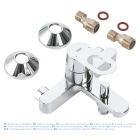 Смеситель для ванны GROHE Start Loop, настенный монтаж, хром (23355000)