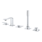 Смеситель для ванны GROHE Allure двухвентильный, на 5 отверстий, на край ванны, хром (25221001)