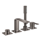 Смеситель для ванны GROHE Allure на 4 отверстия, на край ванны, темный графит глянец (19316A01)